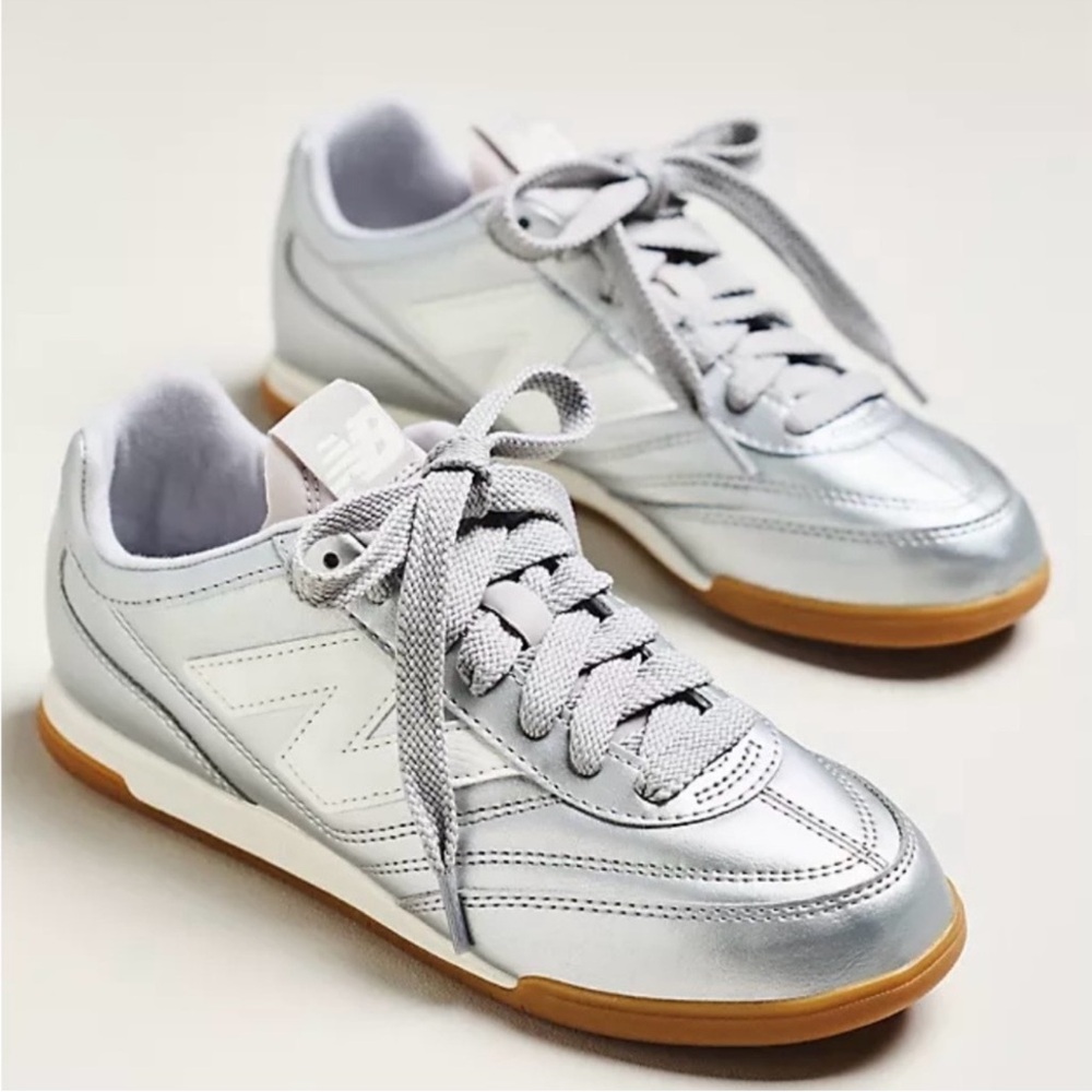 New Balance Silver and White Women's Sneakers